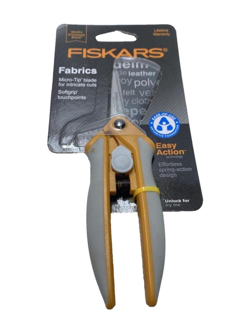 Fiskars Fabric Scissors Microtip Blade Sharp Sewing Craft New